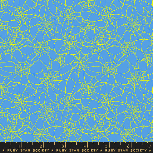 Glow Garden Tangled Web in Lindley Blue RS2119 16 - Ruby Star Society Sold by the Half Yard